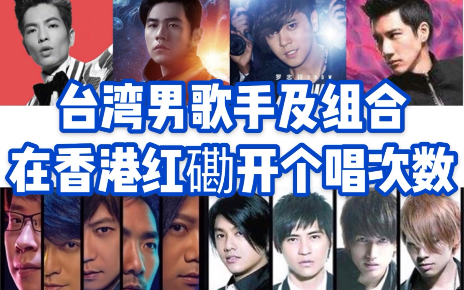 【台湾男歌手及组合】登上香港红磡开个人演唱会次数
