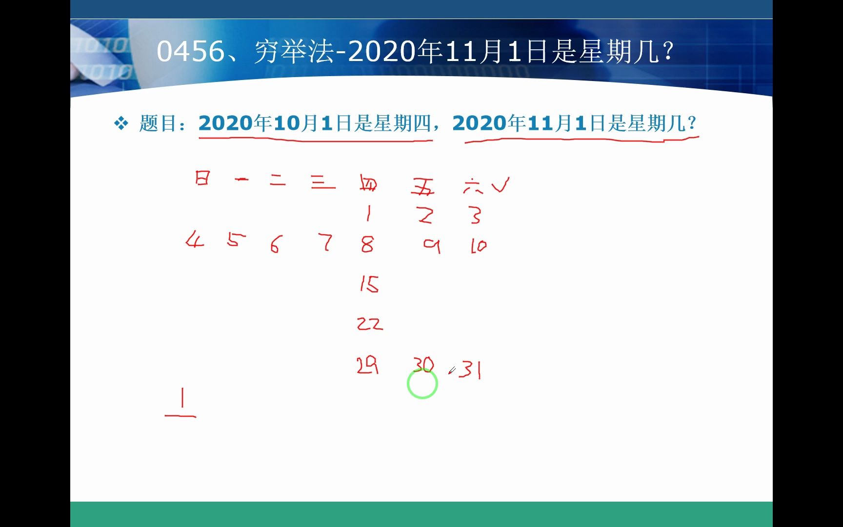 0456、穷举法2020年11月1日是星期几哔哩哔哩bilibili