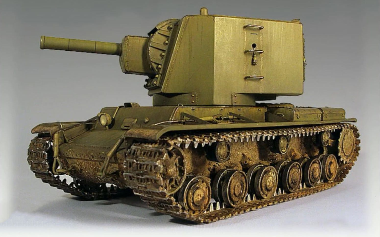 东方快车 1/35 苏联kv-2重型坦克模型 细节改造追加过程与完成