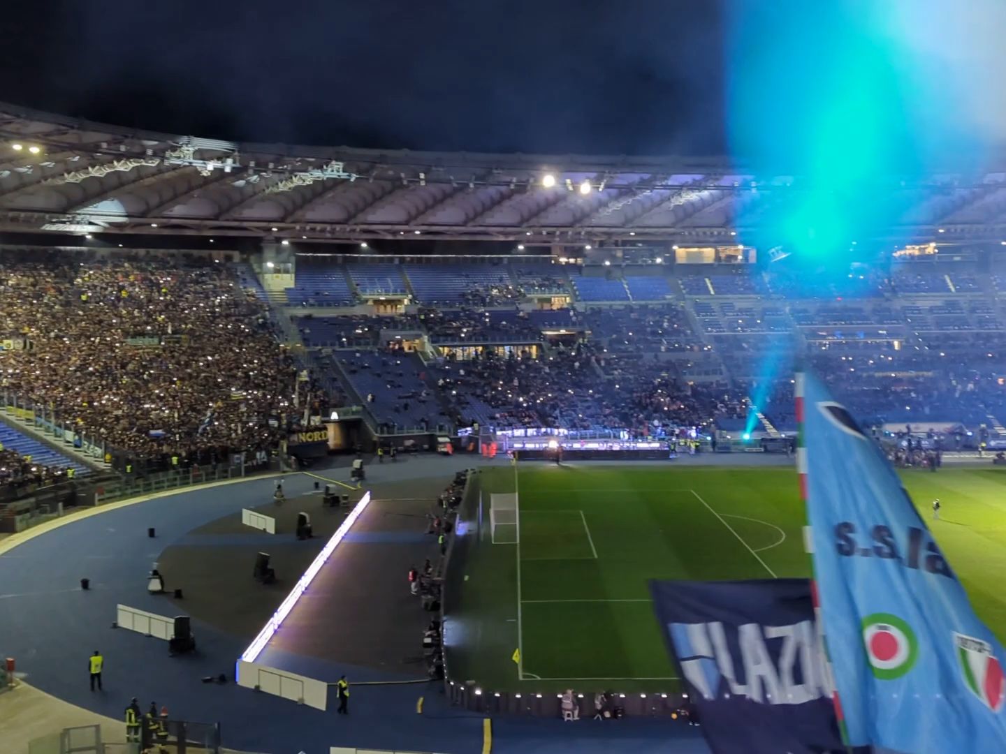 拉齐奥vs国米 罗马奥林匹克球场 开场仪式浓烈的令人羡慕的真正职业