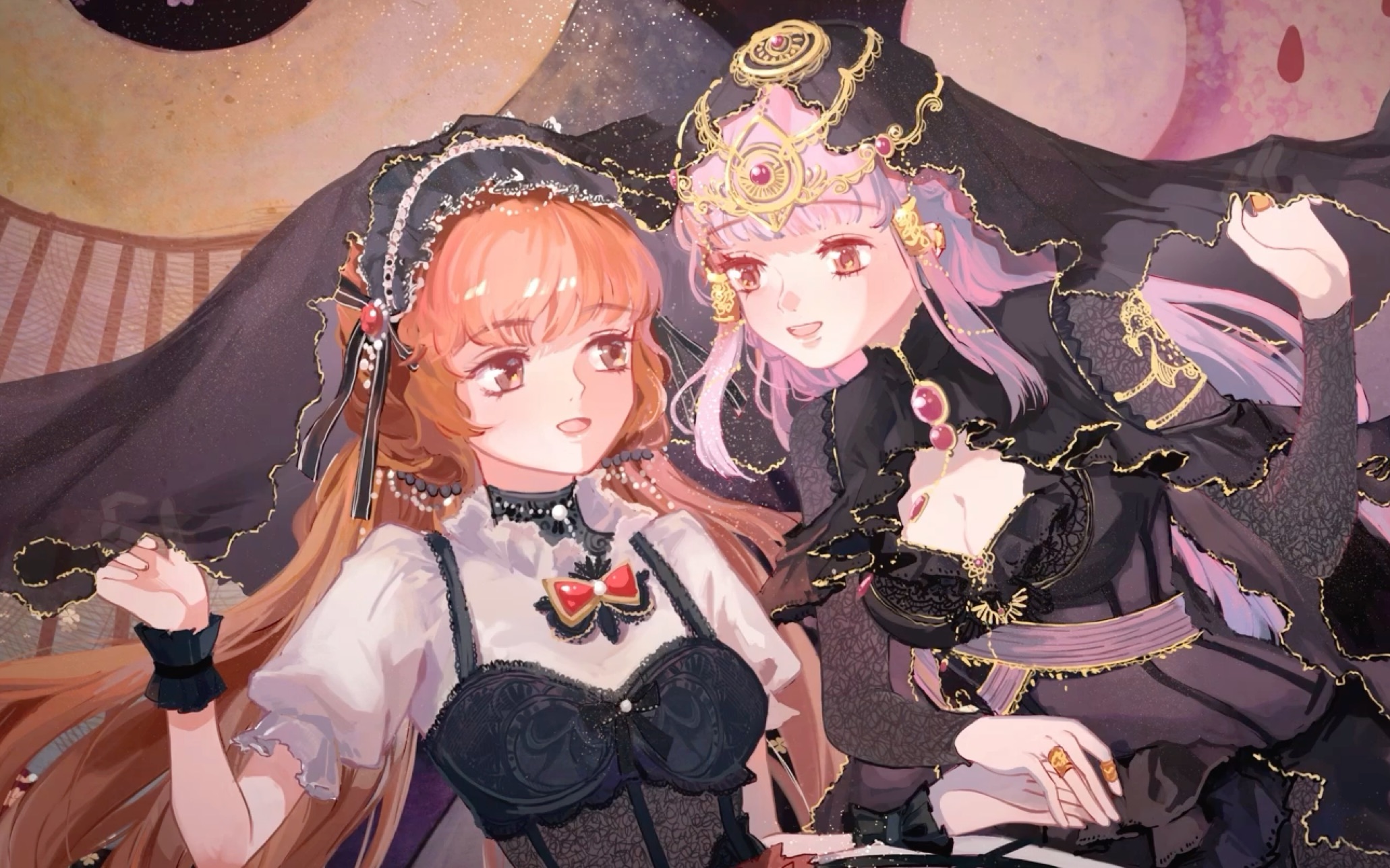 【procreate】环彩羽x里见灯花 夜晚的深处,温柔的幻想