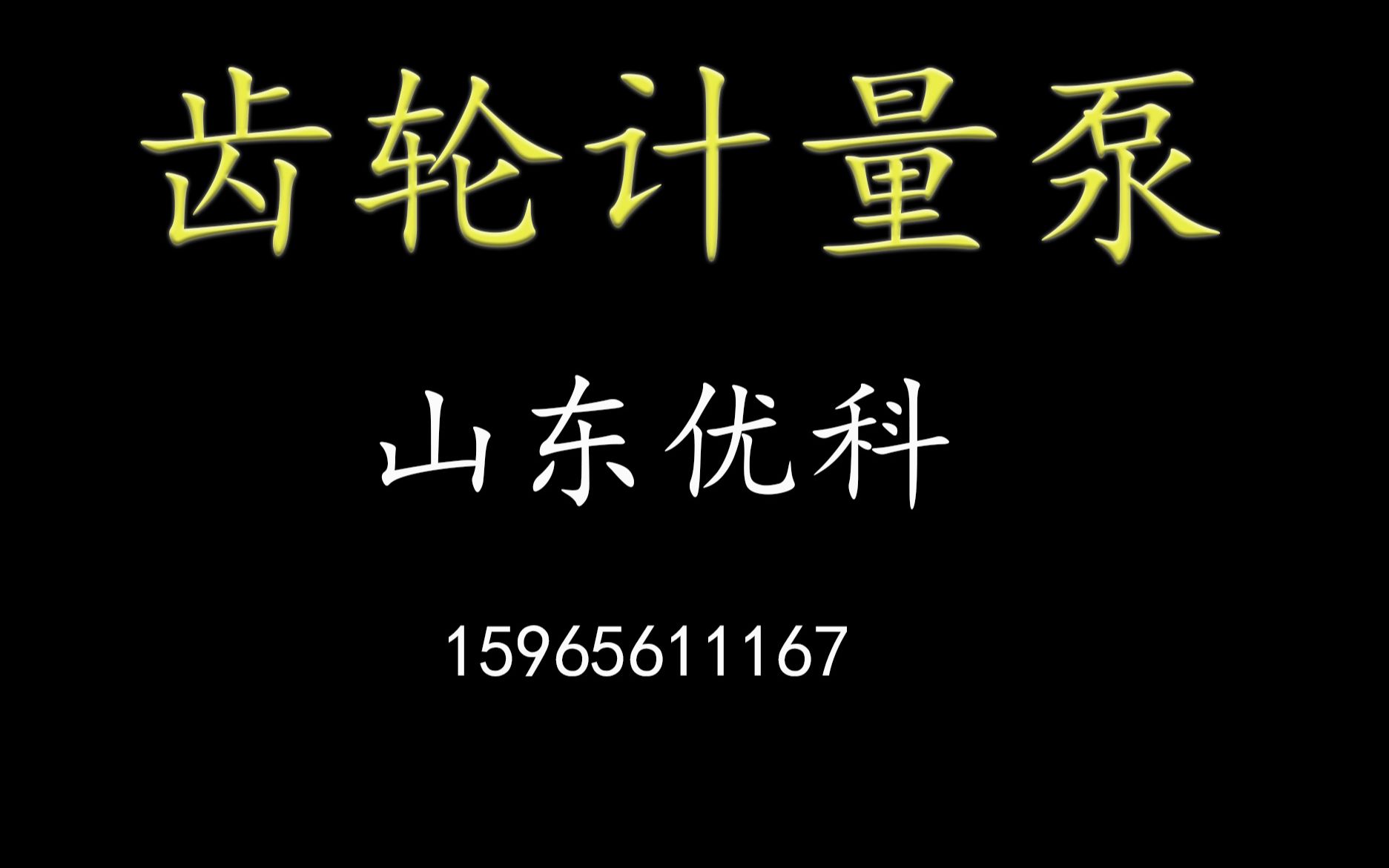 齿轮计量泵生产厂家——山东优科精流哔哩哔哩bilibili