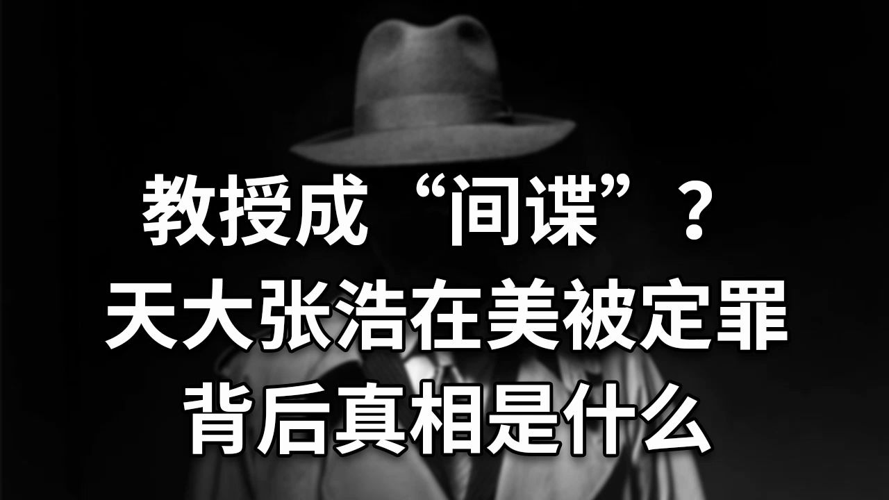 教授成“间谍”?天大张浩在美被定罪,背后真相是什么?哔哩哔哩bilibili