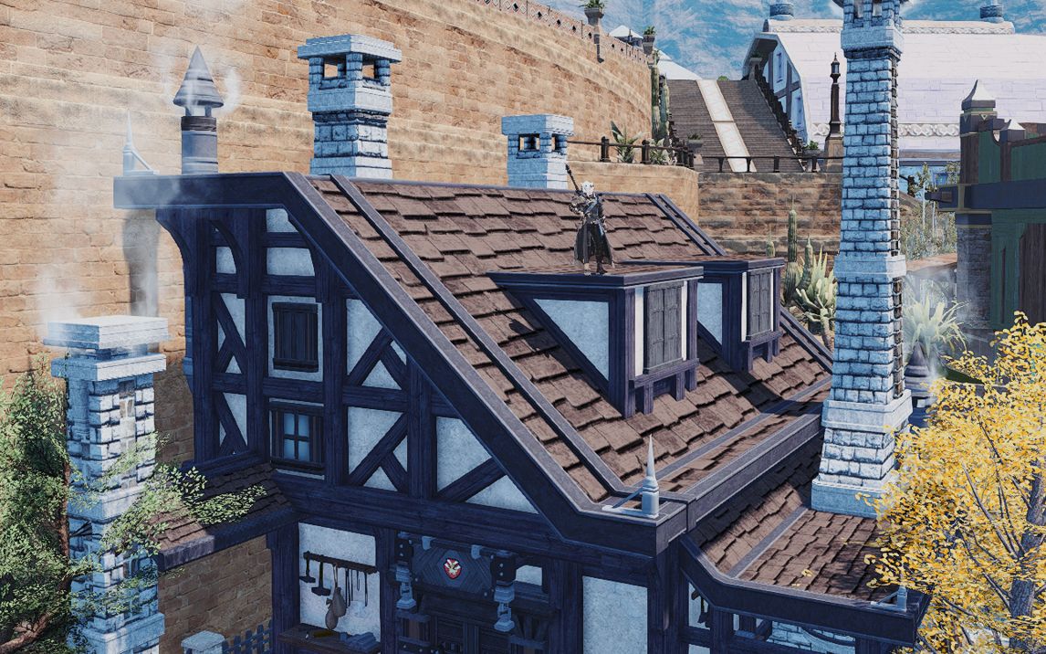ff14国服55新外墙锻冶工房s房上屋顶无需庭具