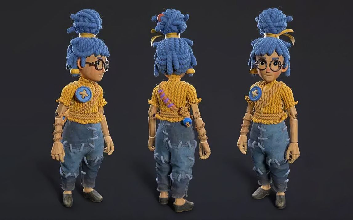 【zbrush雕刻】《雙人成行》小梅手辦模型製作,zb人物頭髮/服飾雕刻