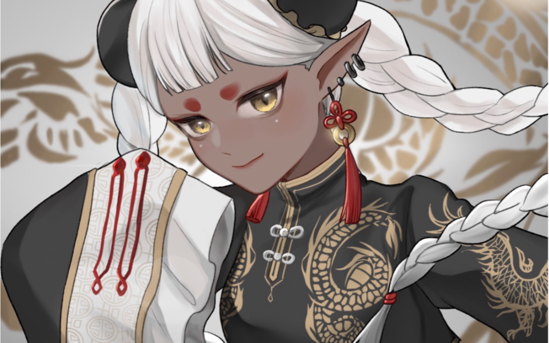 【决战平安京】procreate绘画过程 玄玉乌龙-跳跳妹妹 ipad