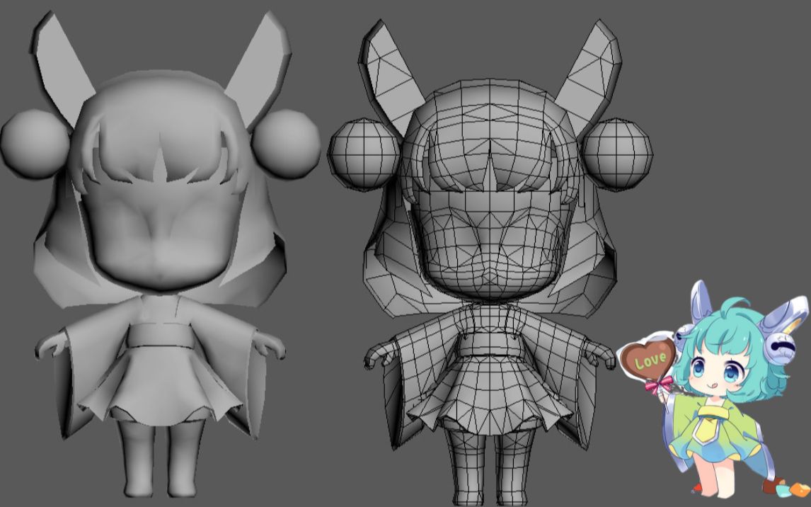 王者荣耀"蔡文姬"建模教程,3dmax零基础角色布线教程_哔哩哔哩_bili