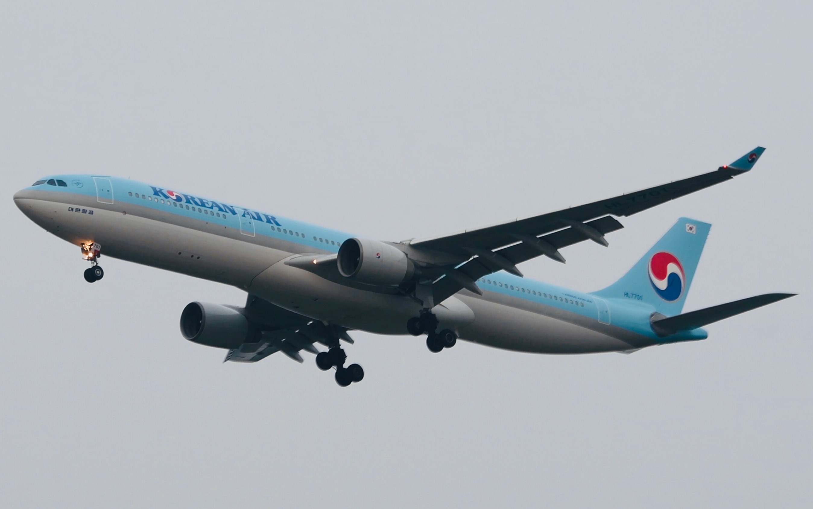 【pek进场拍机】大韩航空a330接进首都机场