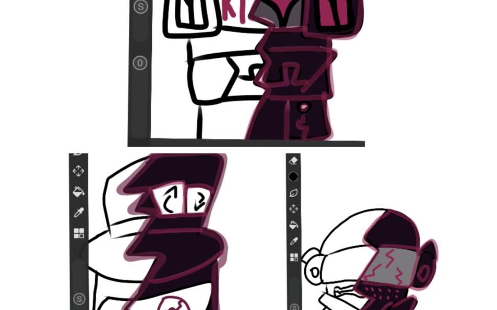 画了我们内鬼三人组的半腐败图