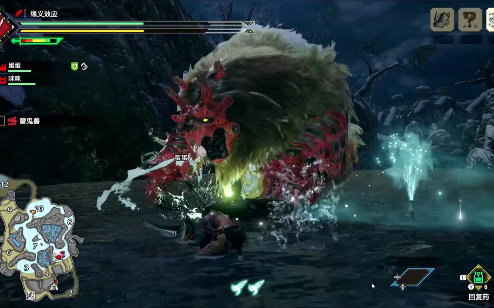 崛起大剑对决雪鬼兽大剑vs防御冲锋流大剑战斗视频