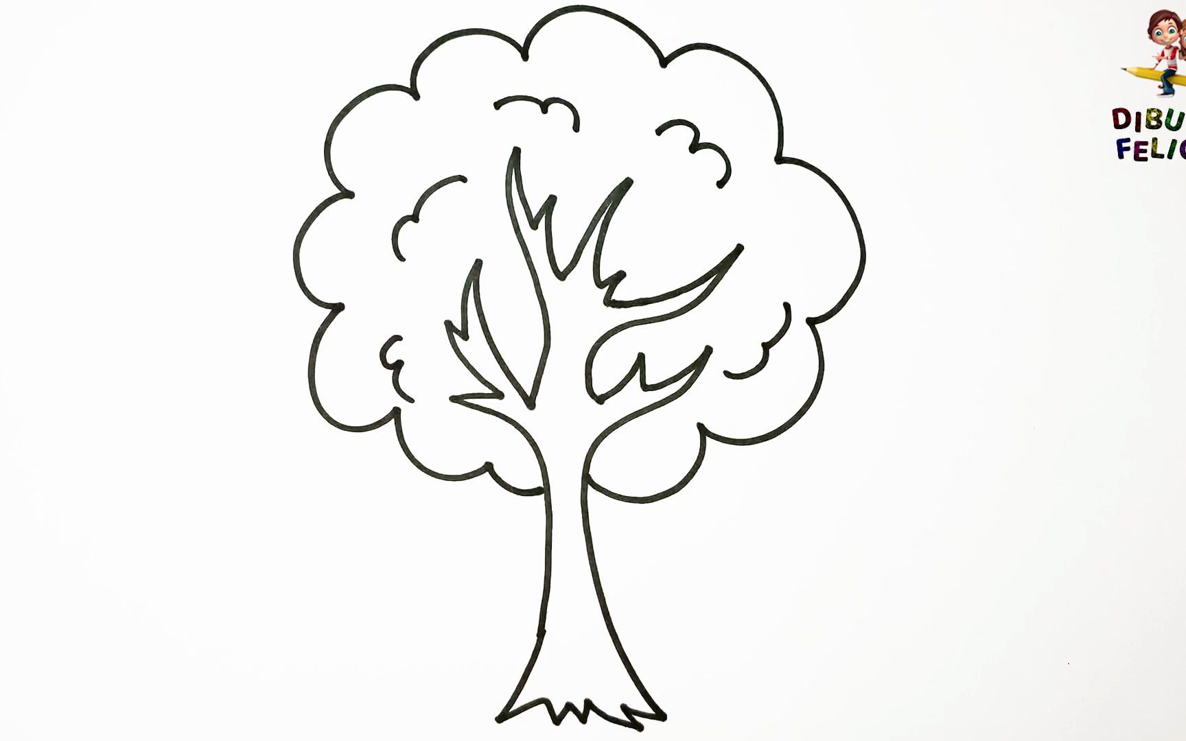 大树的简单画法图片