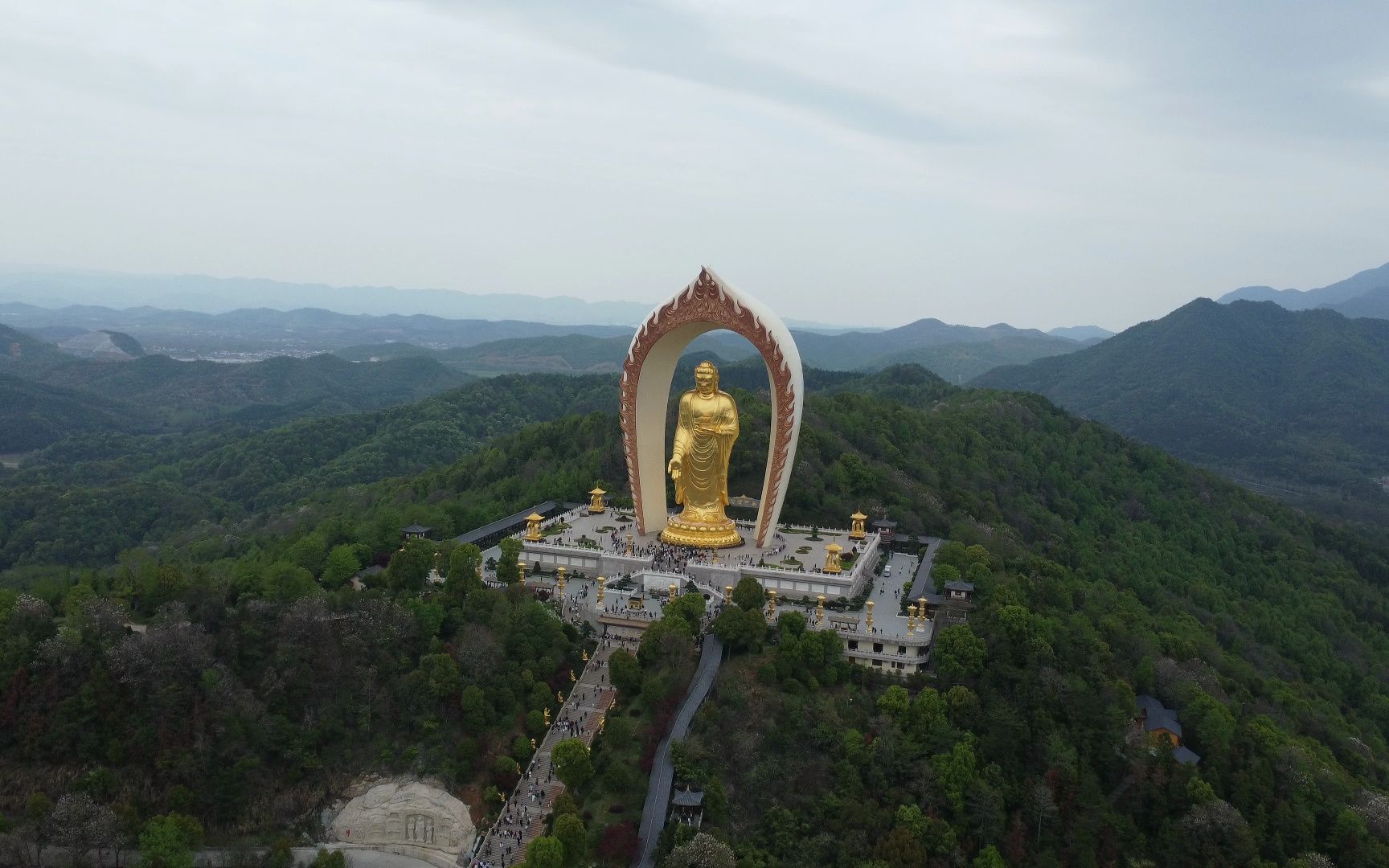 东林寺大佛 航拍