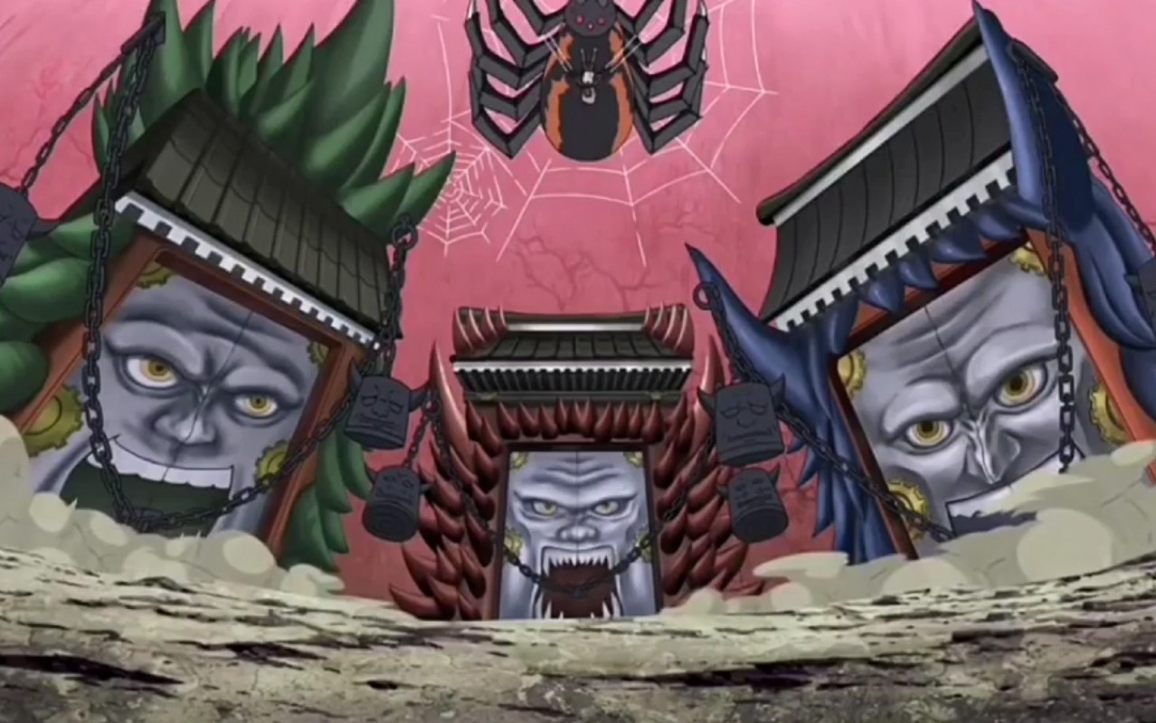 火影忍者,最强防御通灵罗生门,五重罗生门甚至可以挡住九尾尾兽玉.