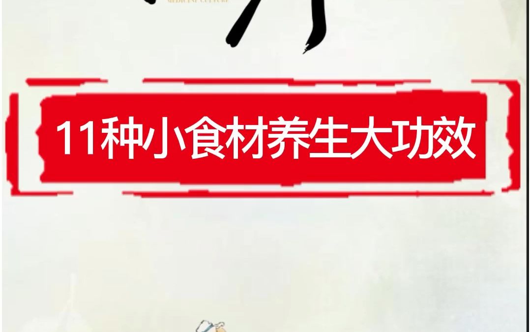 【农连医平台】中医养生11种小食材养生大功效哔哩哔哩bilibili