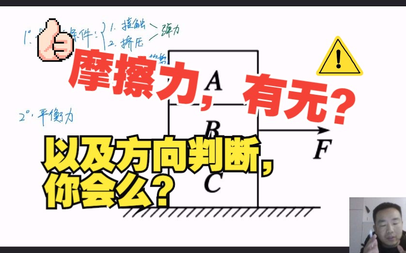 【中学物理高世军】8年级物理,摩擦力重难点(一)《摩擦力有无&方向判断》哔哩哔哩bilibili