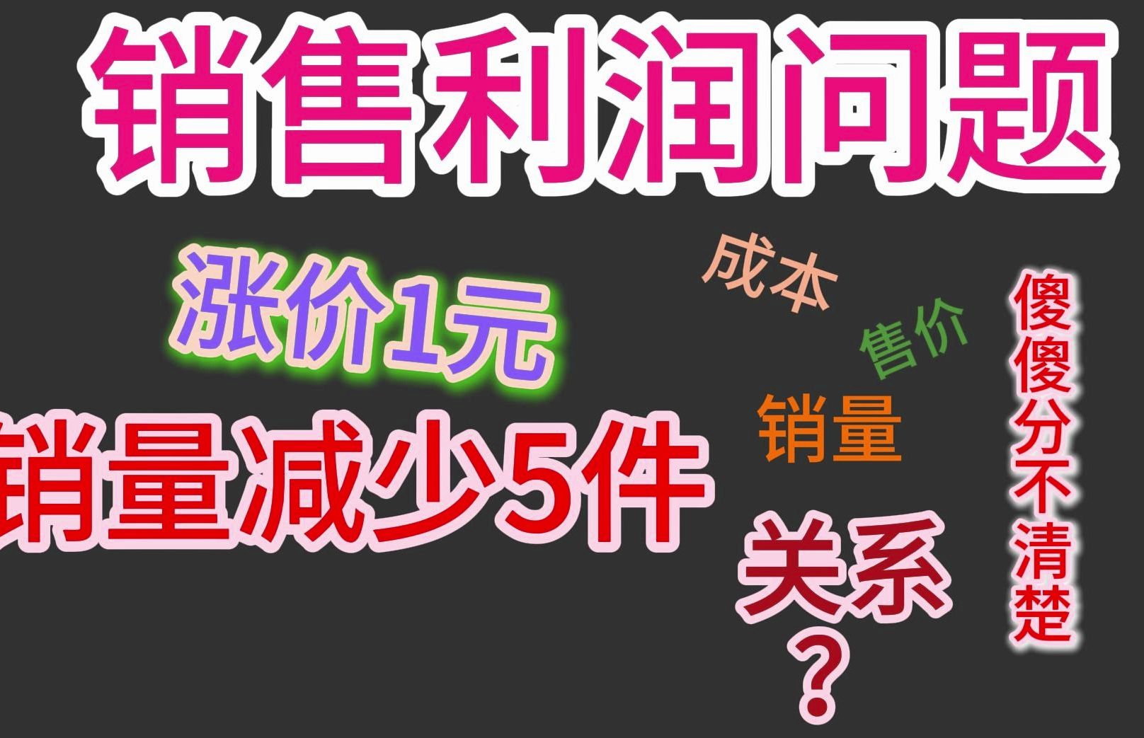 初中数学一元二次方程销售利润问题,一个视频搞定哔哩哔哩bilibili