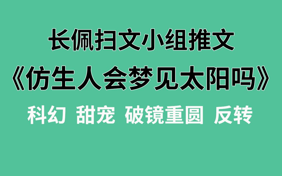 【长佩】推文《仿生人会梦见太阳吗》,你以为的初次遇见,其实是破镜重圆!哔哩哔哩bilibili