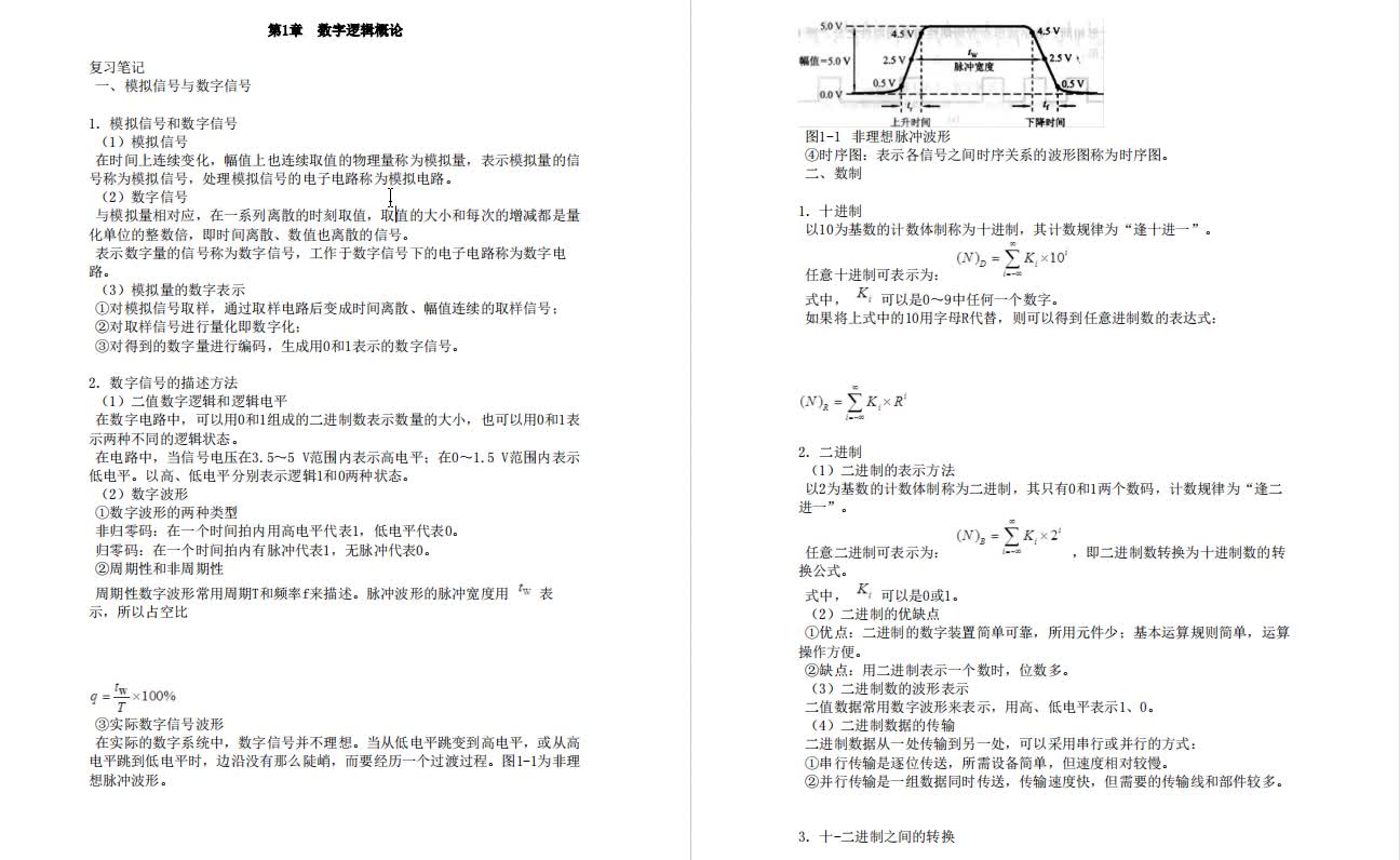 [图]康华光《电子技术基础-数字部分》考研复习笔记