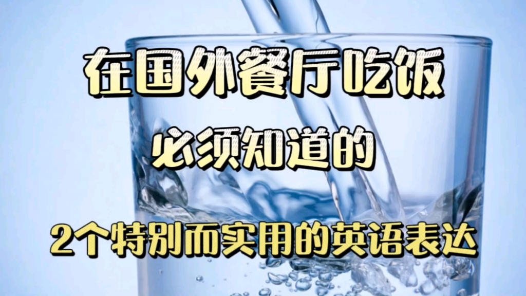 在国外餐厅吃饭必备的2个英语表达哔哩哔哩bilibili