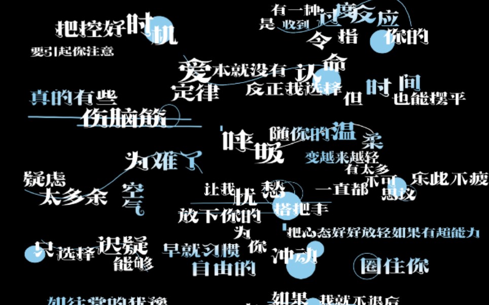 【圈住你】歌词排版—"有一种过度反应是收到你的指令".