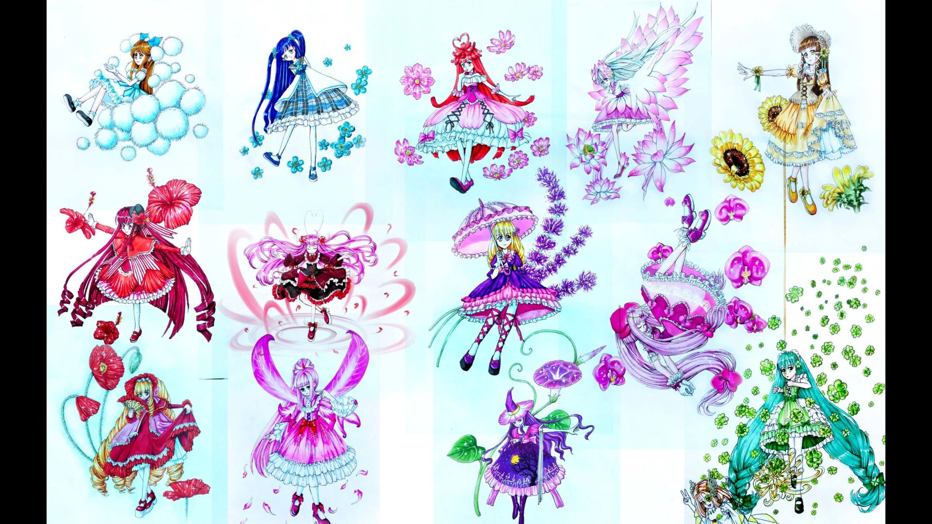 花语洛丽塔少女系列马克笔手绘