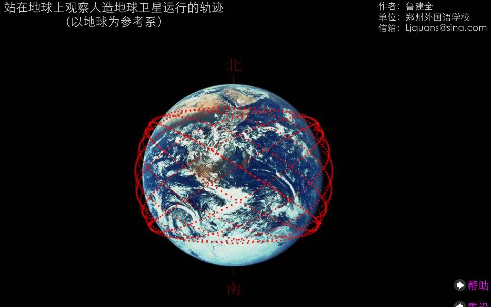 [图]卫星相对地球的运动轨迹