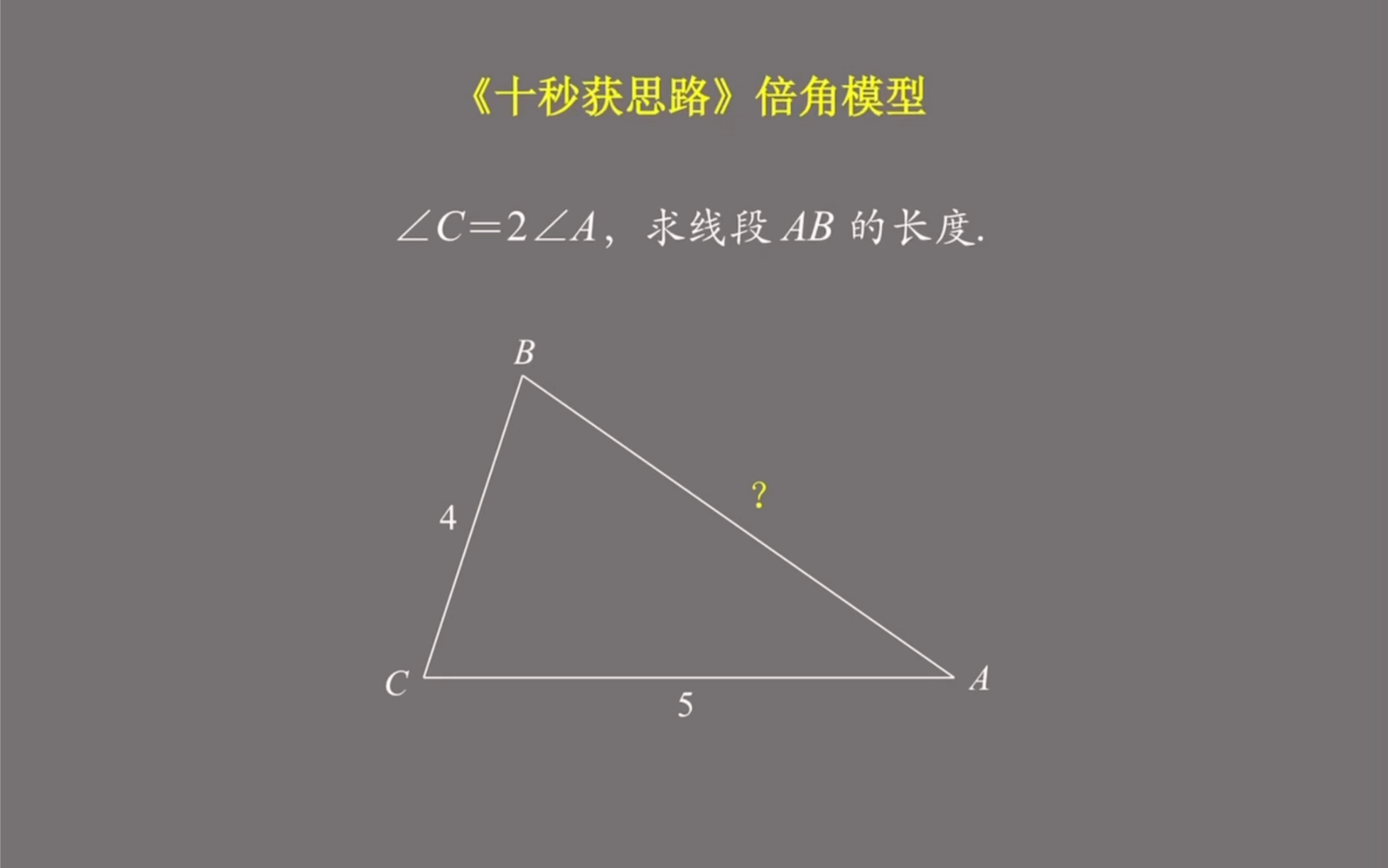 [图]倍角模型，天赋终结者