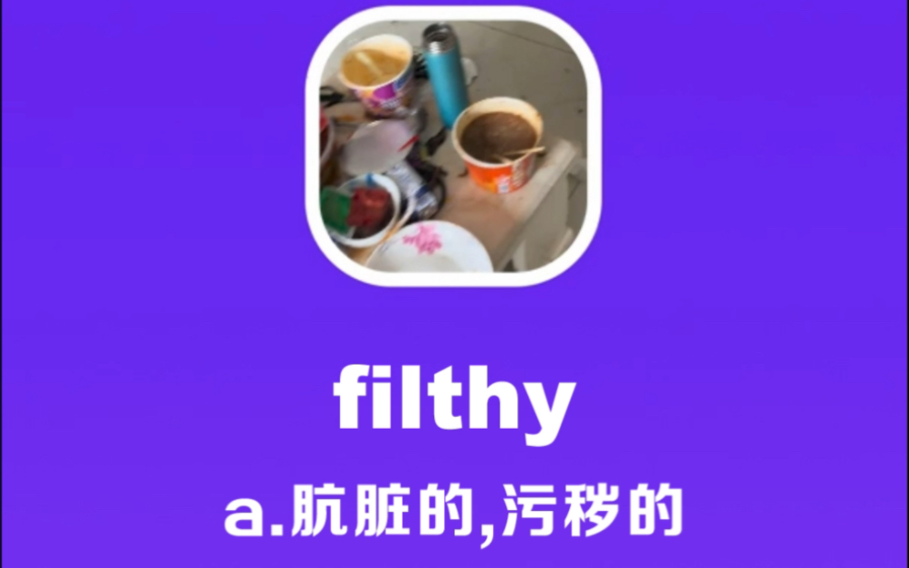 filthy:肮脏的,污秽的哔哩哔哩bilibili