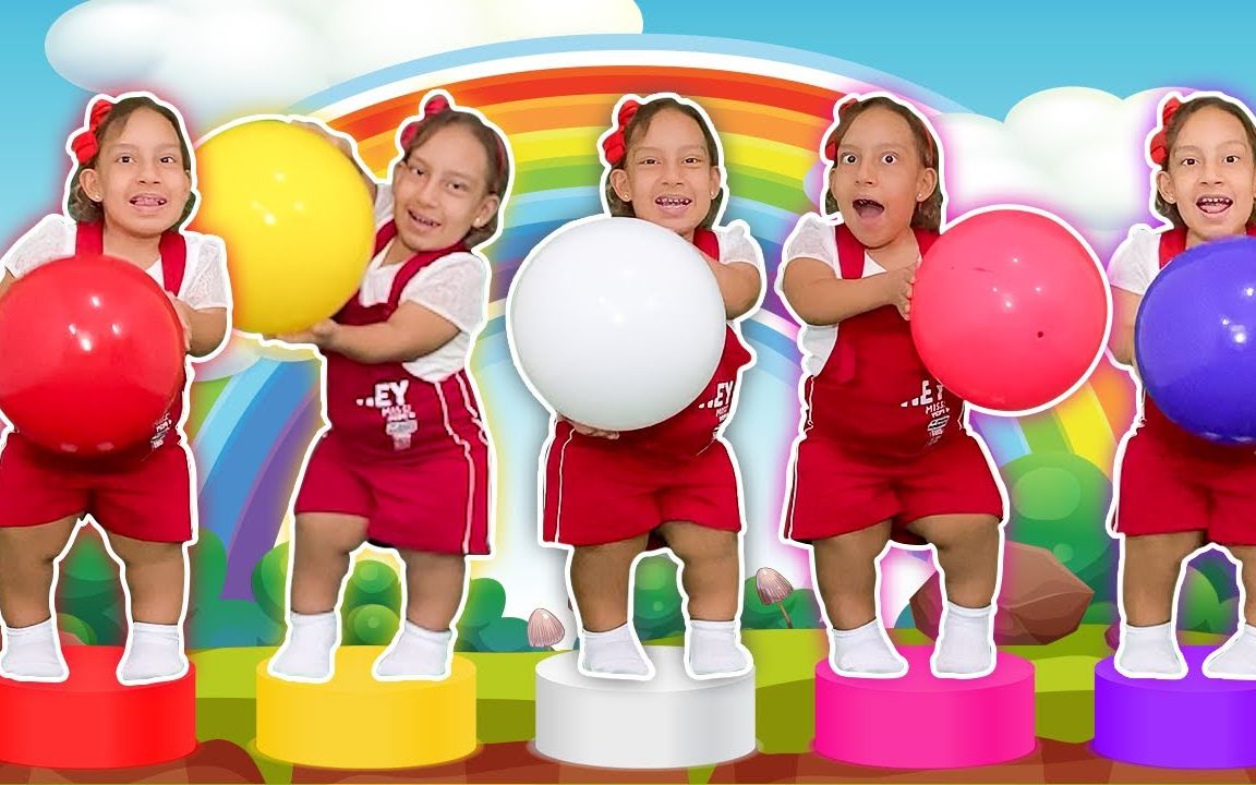 儿童早教益智歌曲,五种颜色的圆球,玛利亚的快乐学习好方法