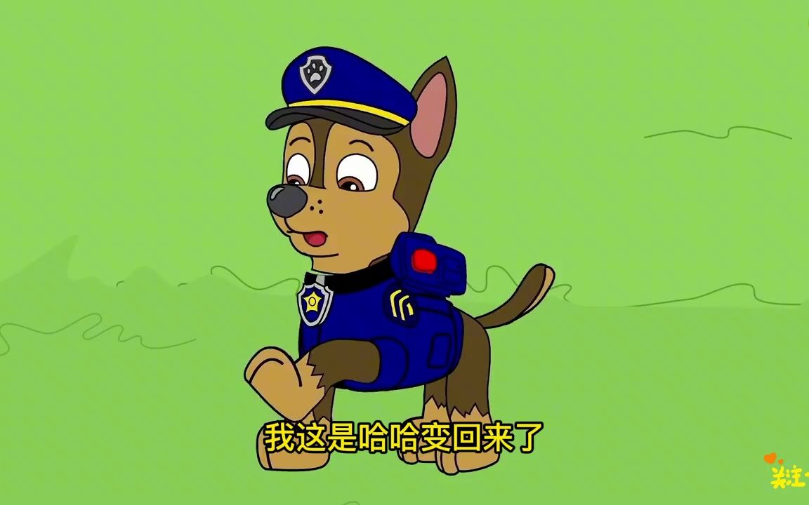 犬犬巡逻队:小警犬偷吃烧烤被发现.