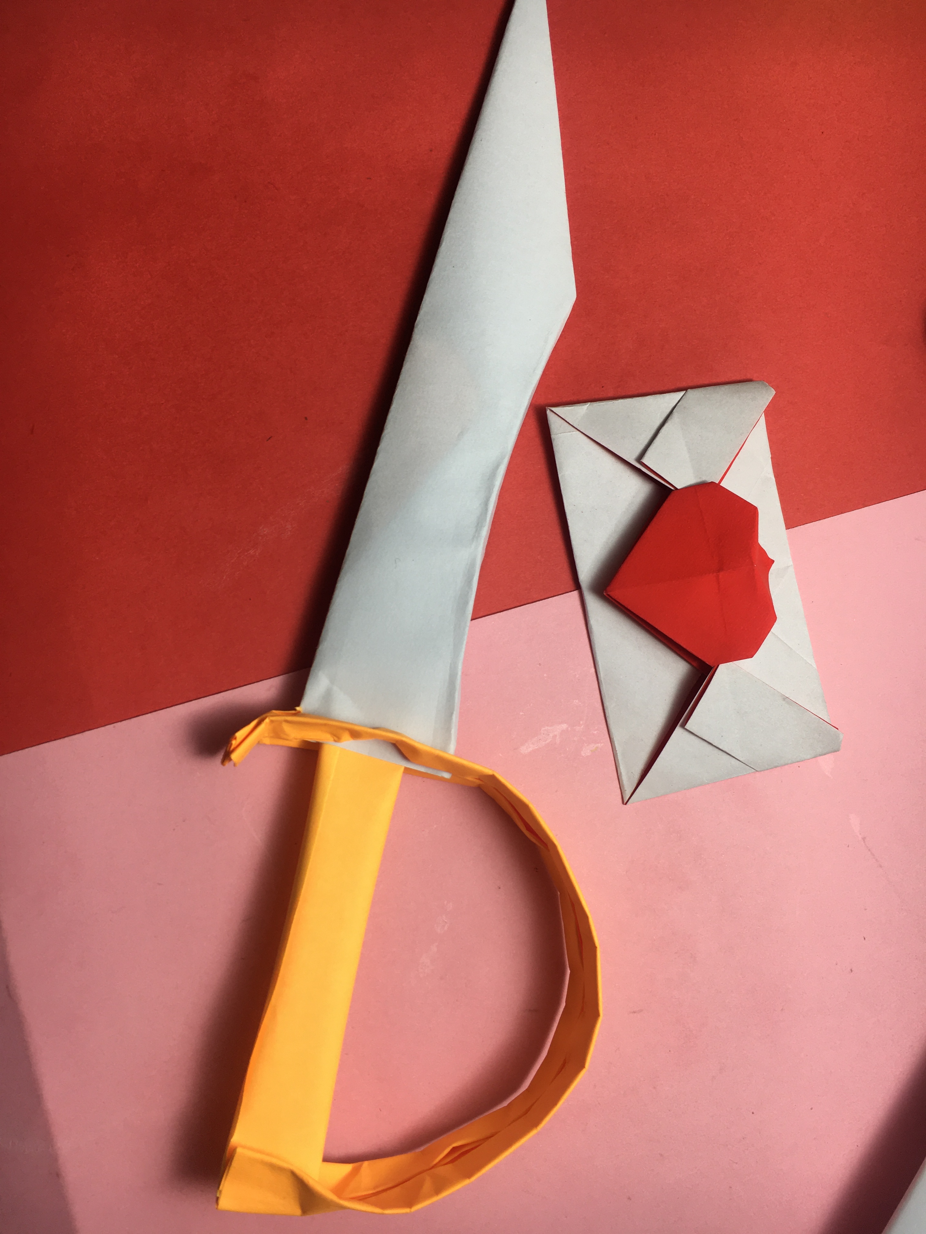 折纸 趣味diy 折纸武器|为了圆孩子的航海水手梦,就做一把水手刀_哔哩