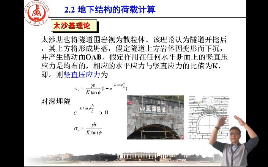 [图]地下建筑结构-2-荷载计算-2.5-围岩压力-2.5.2-土质地下结构-2.5.2.2-太沙基理论