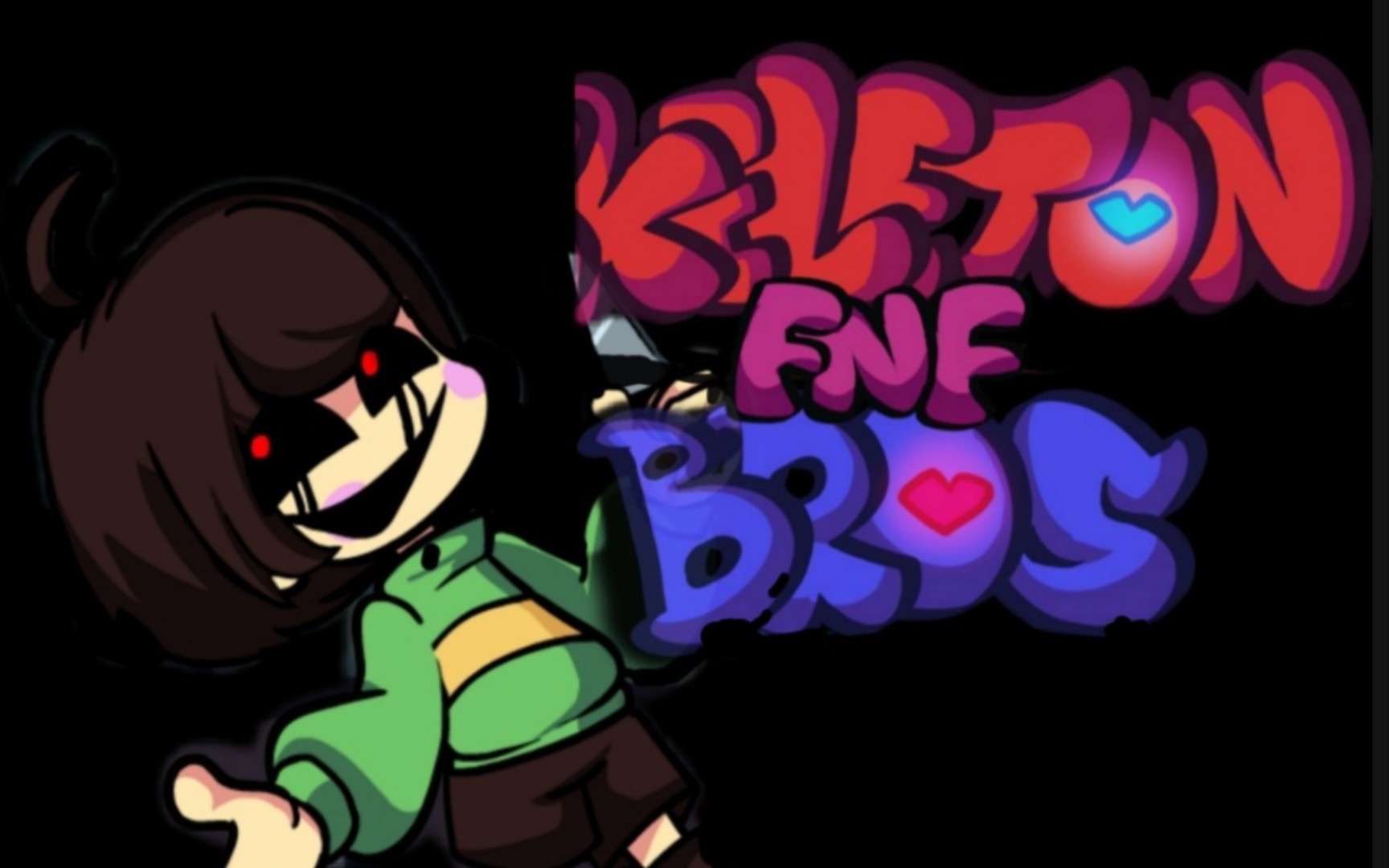 【高燃】fnf优质模组移植 vs要素过多的chara(本视频含大量特效)_哔哩