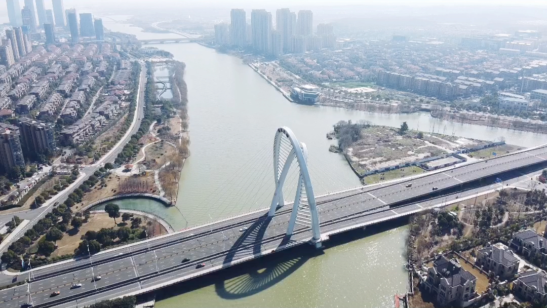 宜兴荆邑大桥 航拍 感受上帝视觉!