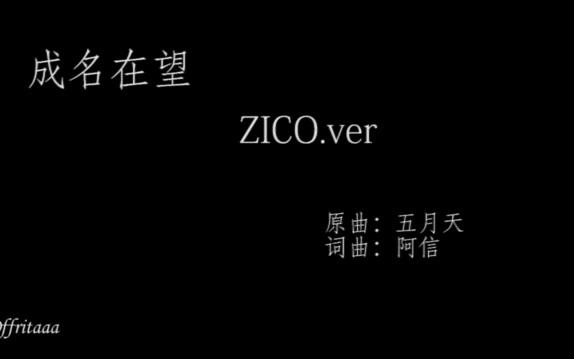 [成名在望] ZICO禹智皓.ver哔哩哔哩bilibili