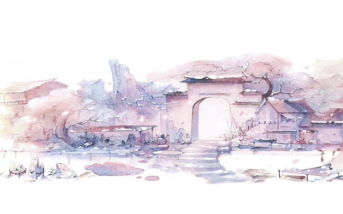 【绘画过程】寒山寺外