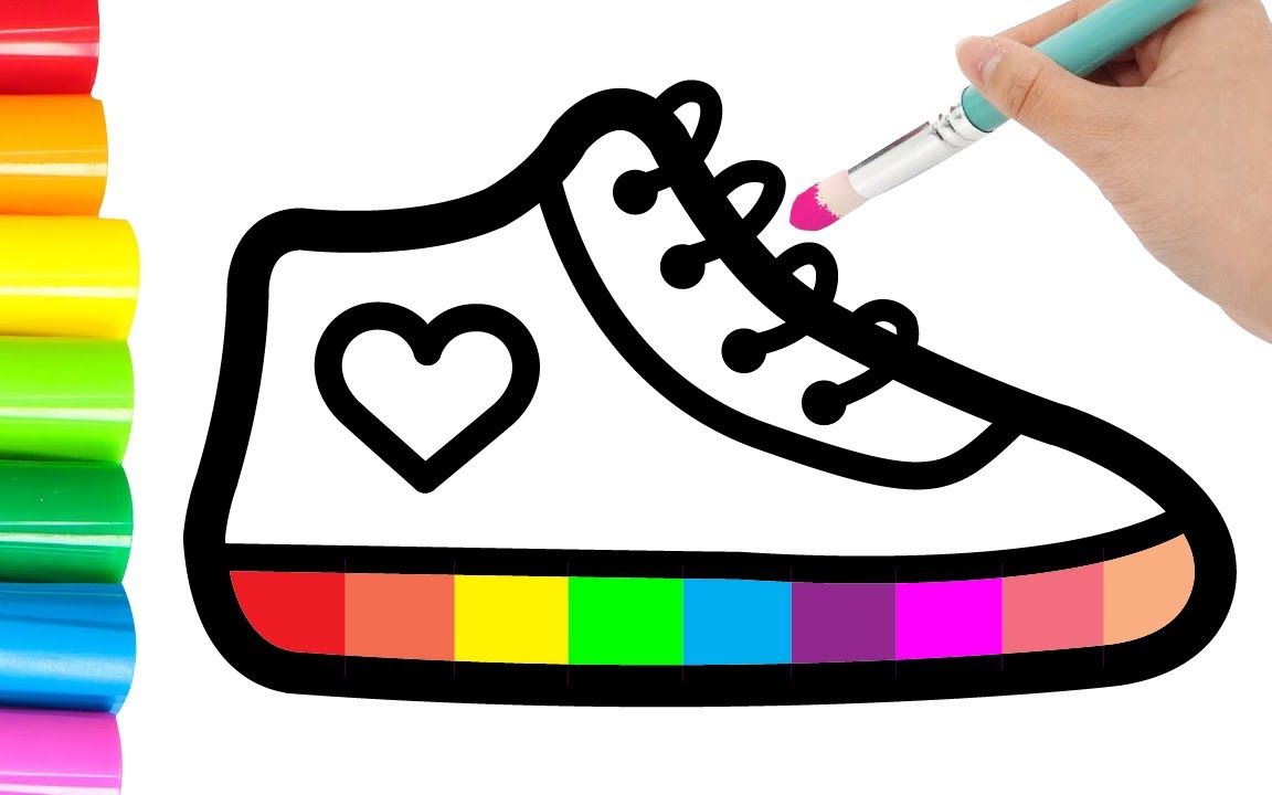儿童画鞋子画法简易图片