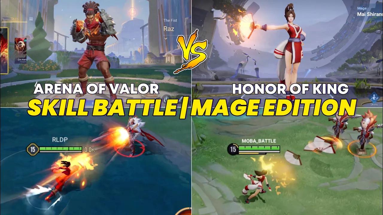 ARENA OF VALOR VS HONOR OF KING Hero Skill Battle Compare Mage Edititon 2024 202哔哩哔哩bilibili