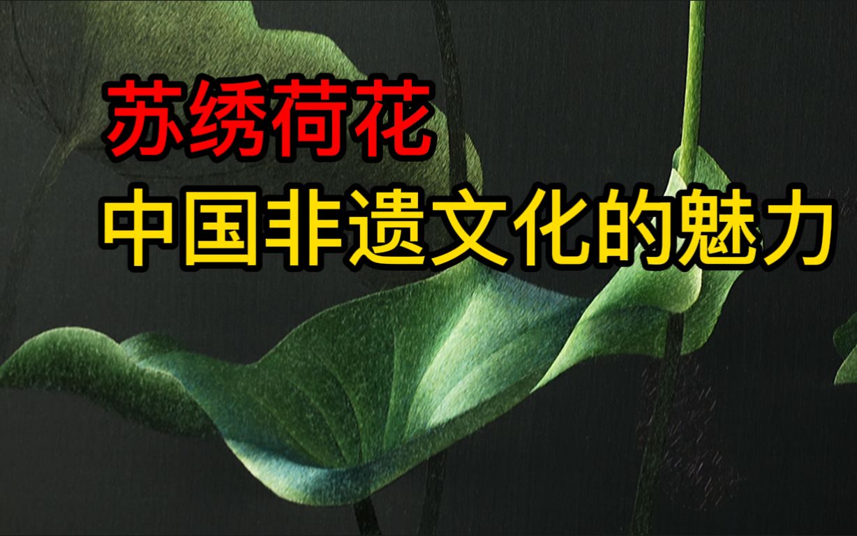 苏绣的绣法能真正的体现出植物的光感和层次感,每一个细节处都需要无数的针法叠加,把中国传统手艺的精细体现的淋漓尽致.哔哩哔哩bilibili