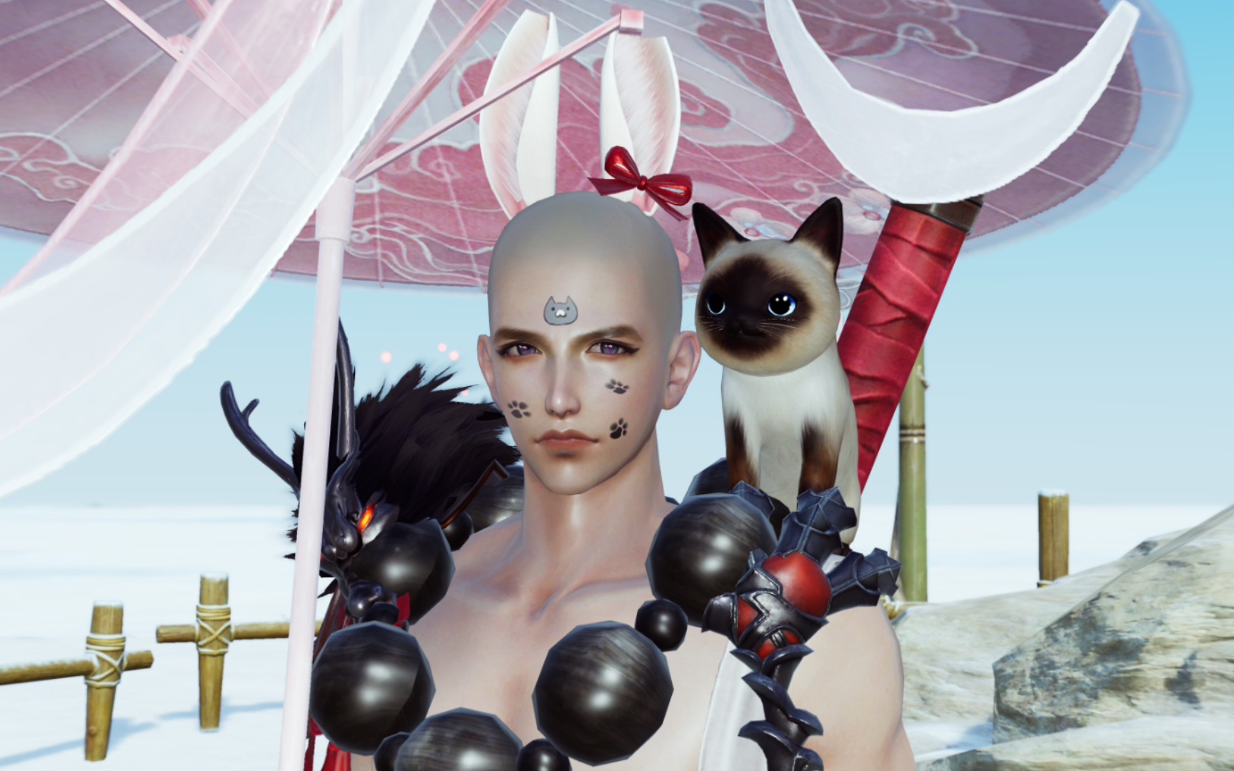 【剑网三】光头兔耳猛男の炫舞初体验