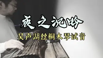 吴声丝弦湖丝桐木古琴试音