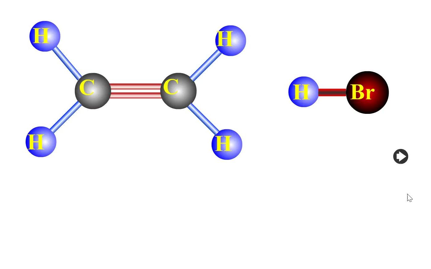 乙烯与溴化氢的加成反应(微观)