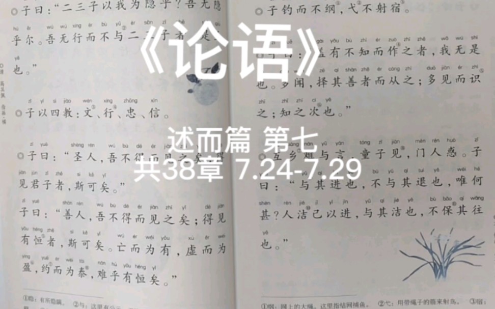 [图]《论语》述而篇 第七 共38章 7.24-7.29