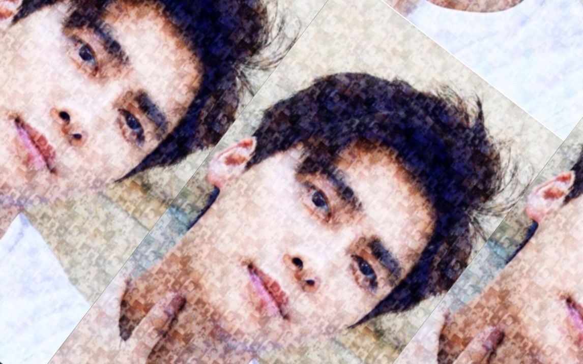 【ps教程】初中时代的回忆!李易峰教你怎么做千图成像