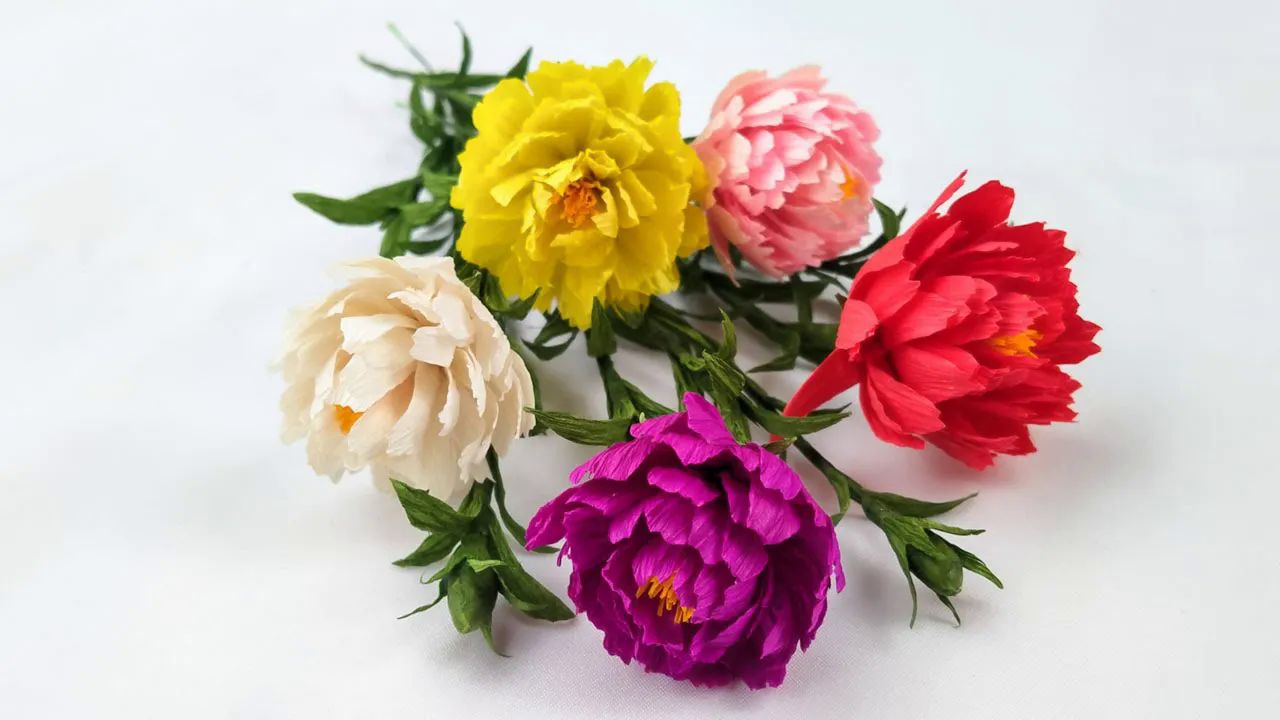 【bopha handmade】百叶蔷薇皱纸花制作教程cute moss rose flower