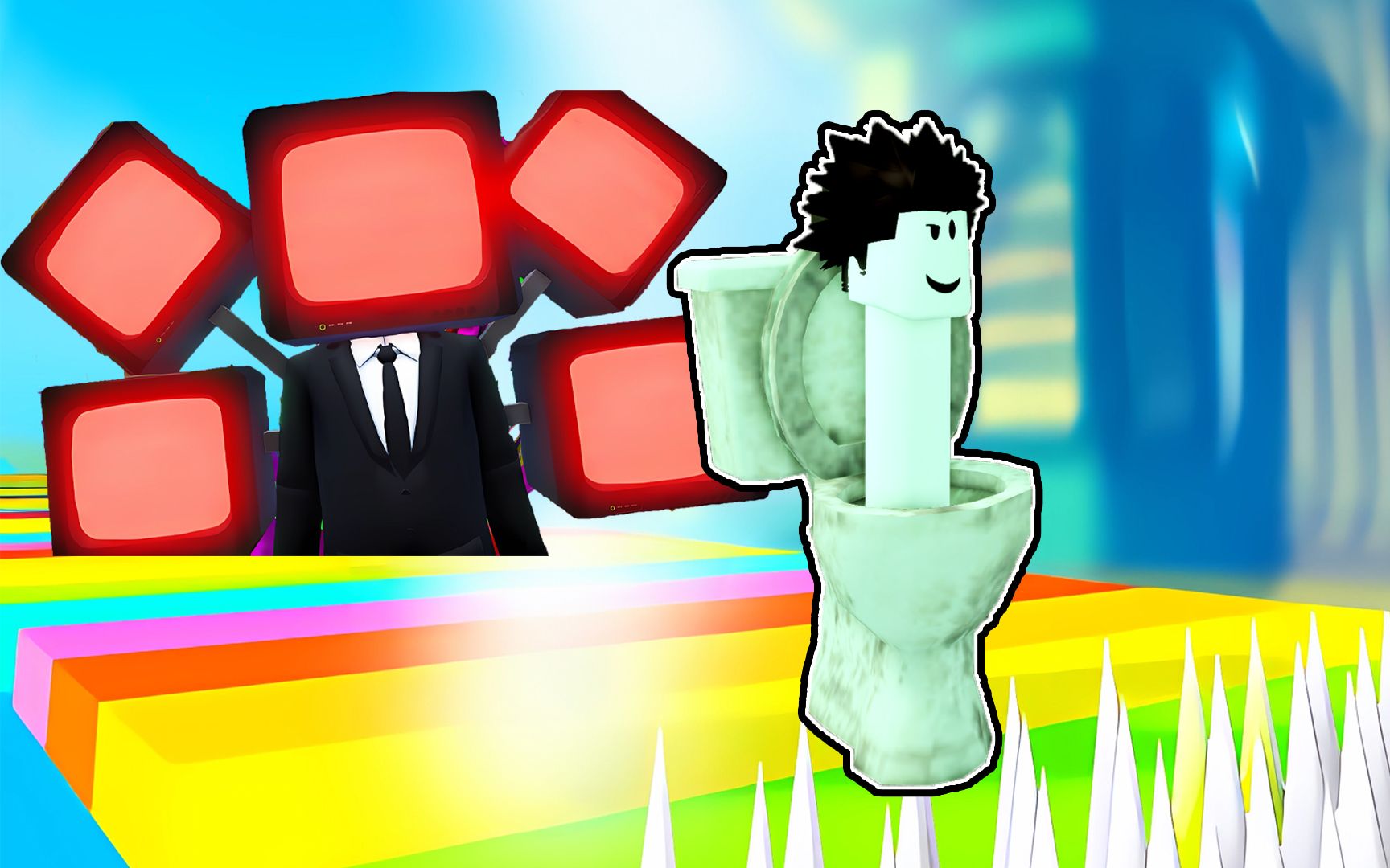 我变成了马桶人,我要逃离监控人之城!roblox