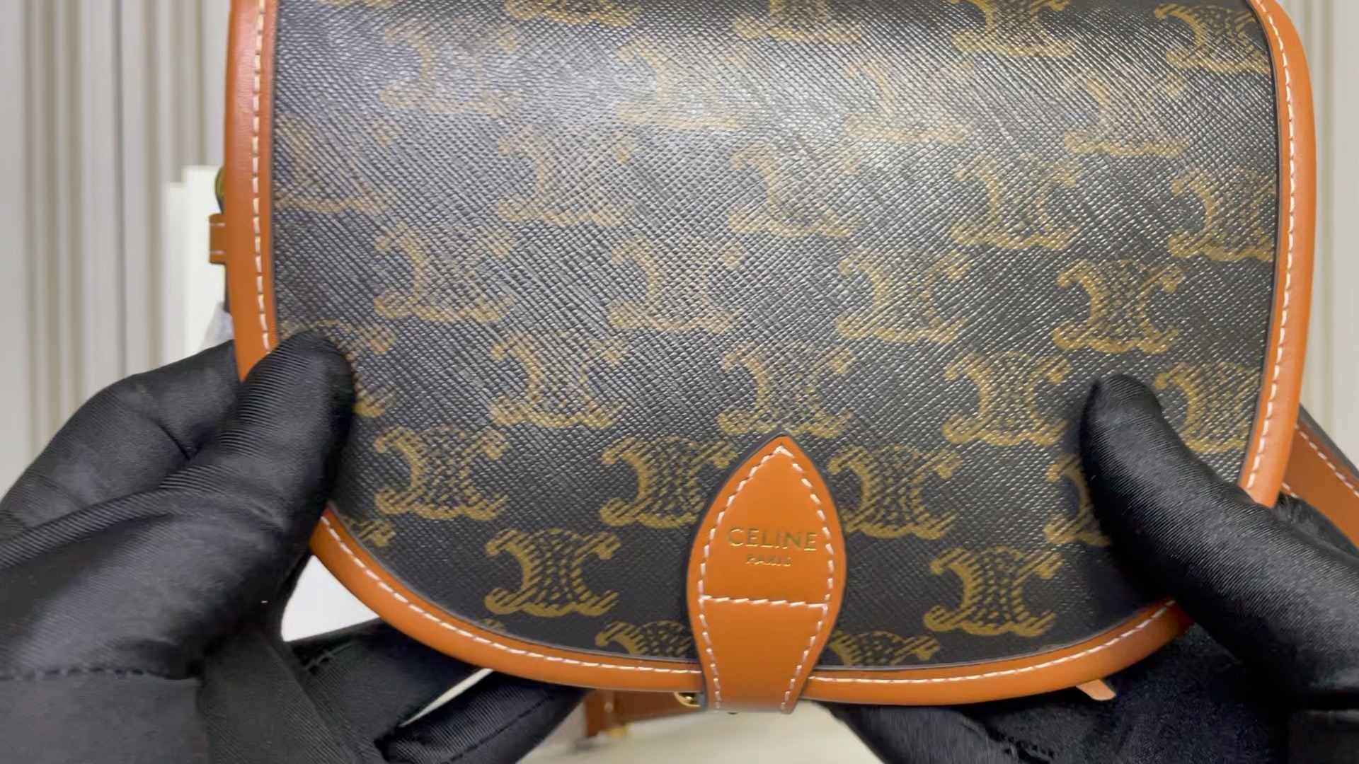 celine赛琳triomphe马鞍包开箱评测