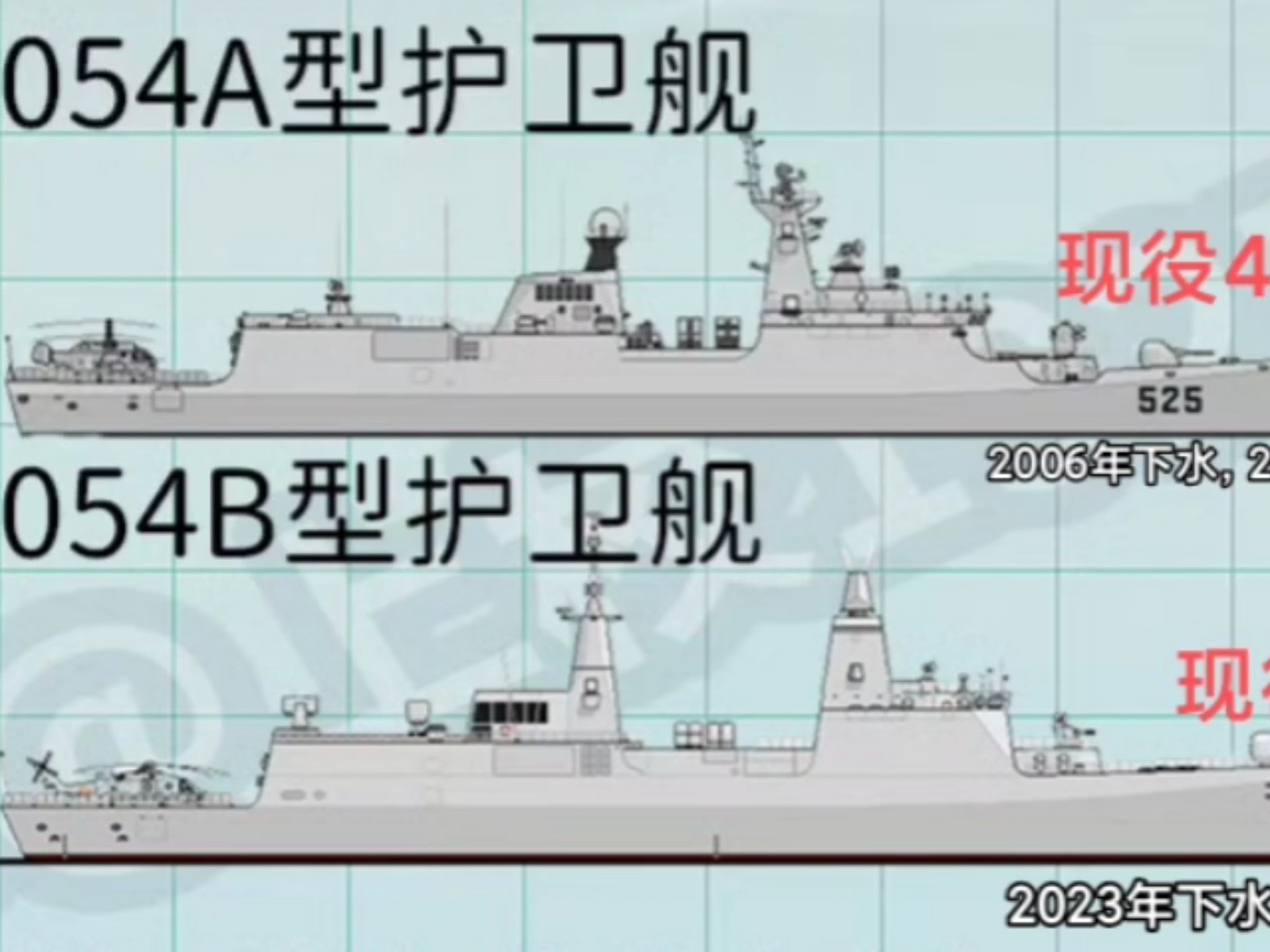 解放军054a型护卫舰与054b型护卫舰