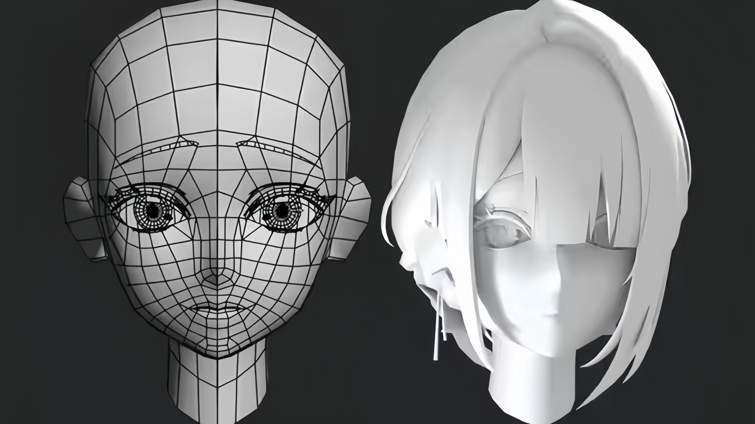 二次元小姐姐头像模型制作,从box开始做卡通人物角色