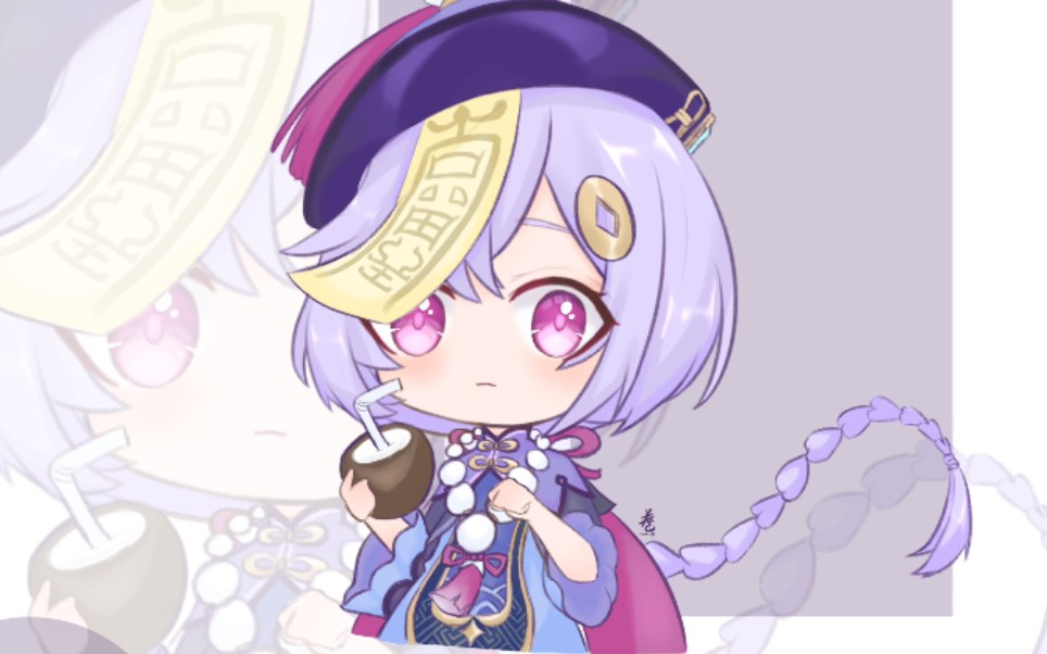 【板绘】原神～七七呀!谁不喜欢小僵尸呢